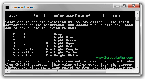 change font and color of windows command prompt
