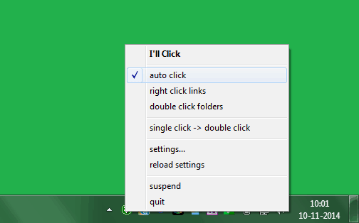 change from double click to single click