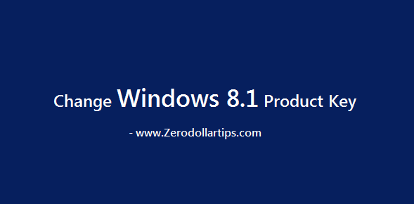 how to change windows 8.1 product key