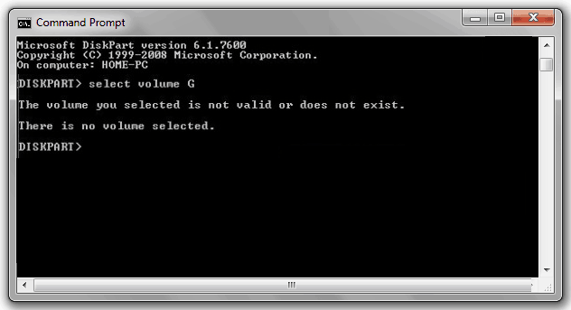 how to hide drives using command prompt