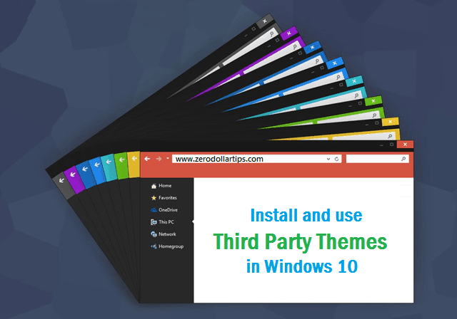 How to install and use third party themes in Windows 10