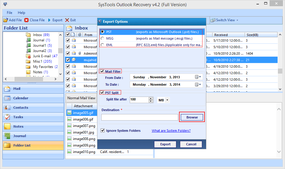 outlook pst recovery tool