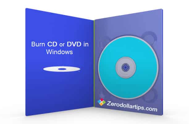 how to burn cd or dvd in windows from right-click menu