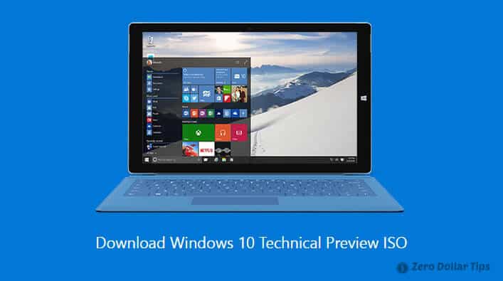 how to download windows 10 technical preview iso