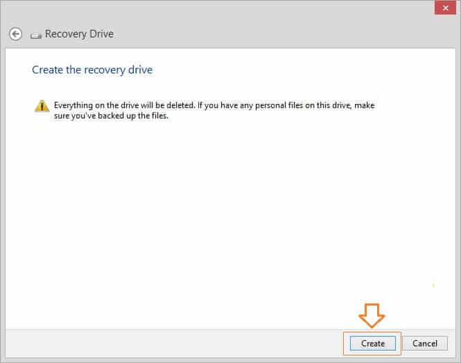 create a usb recovery drive