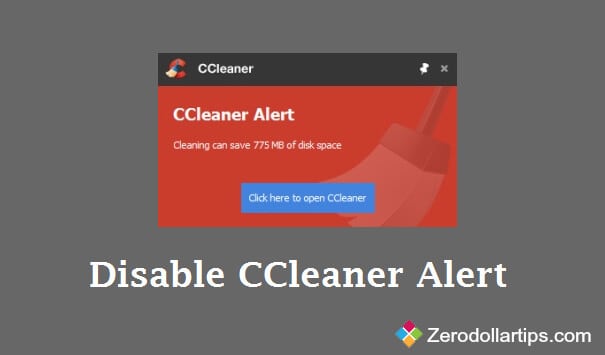 disable ccleaner alert pop-up