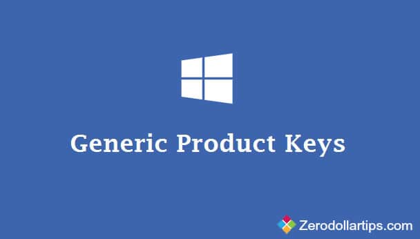 generic key for windows 