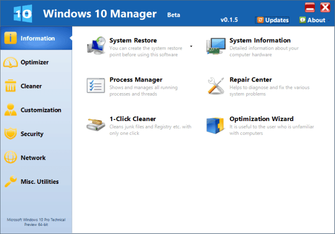 download Windows 10 Manager 3.8.2 free