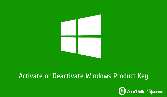 how to activate and deactivate windows product key