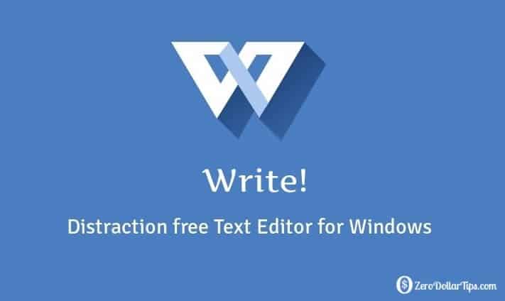 write - distraction free text editor for windows