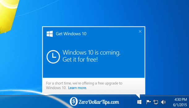 enable "get windows 10" app icon in windows 7/8.1 taskbar