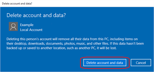 remove user accounts
