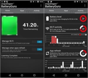 snapdragon battery guru android m