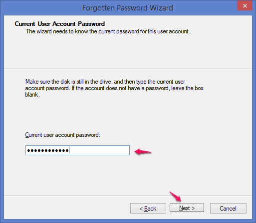 current-user-account password windows 8