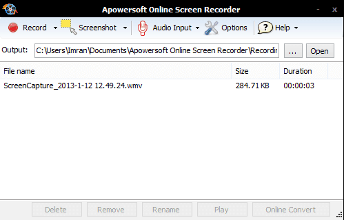 Apowersoft free online screen recorder