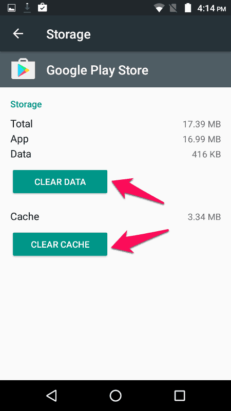 google play store cache