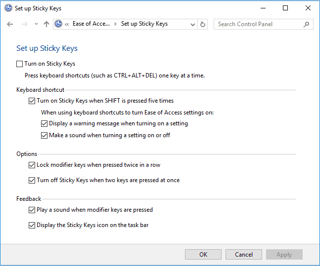 change windows 10 keyboard settings