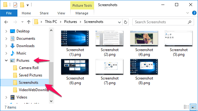 how to screenshot on pc