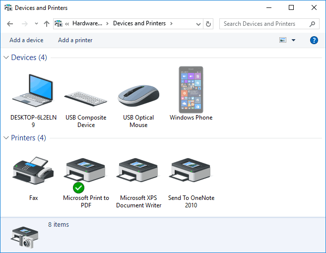 change the name displayed for network printer