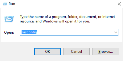 msconfig Windows 10