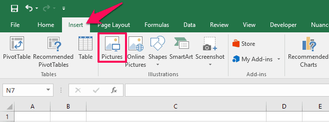how to insert picture into excel cell 2016