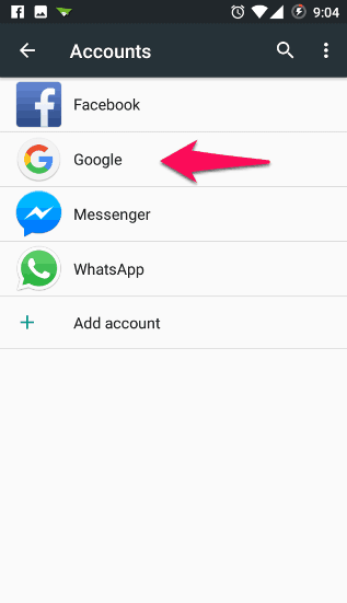 remove gmail account from phone