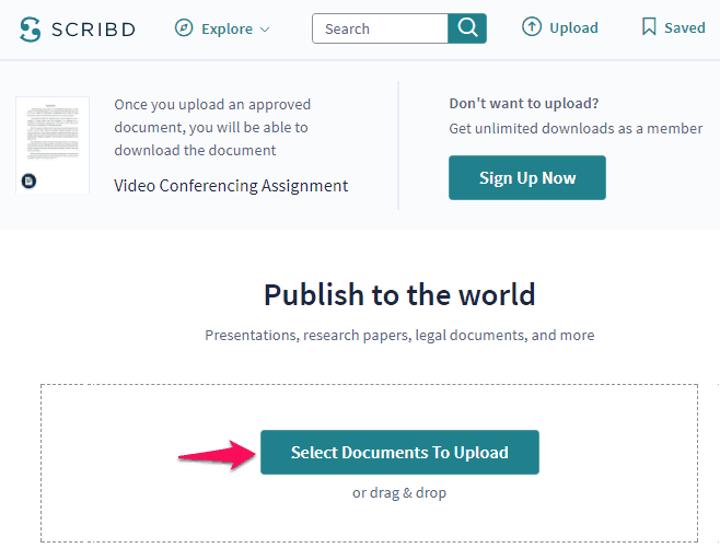how to download documents from scribd