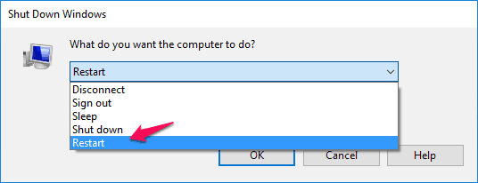 remote desktop shutdown