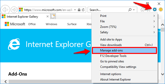 internet explorer change default search engine