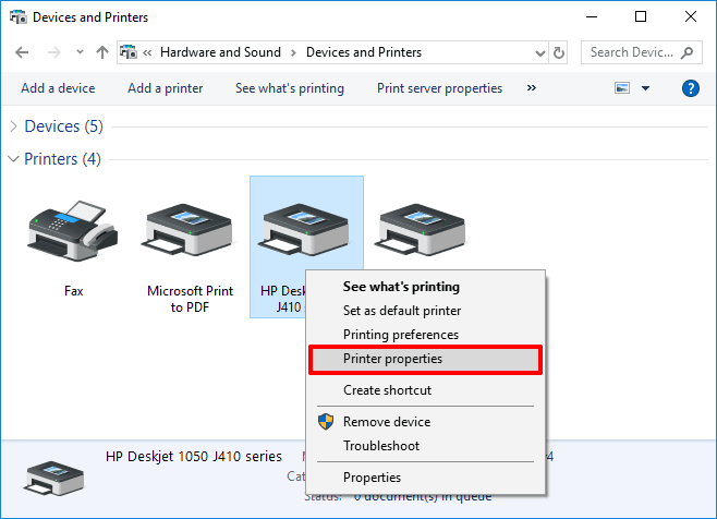 how to find IP address of printer
