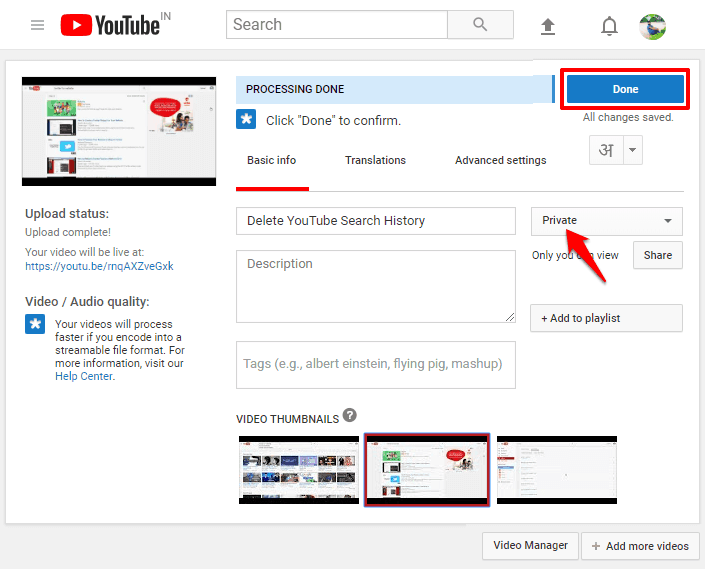 how to remove audio from youtube video
