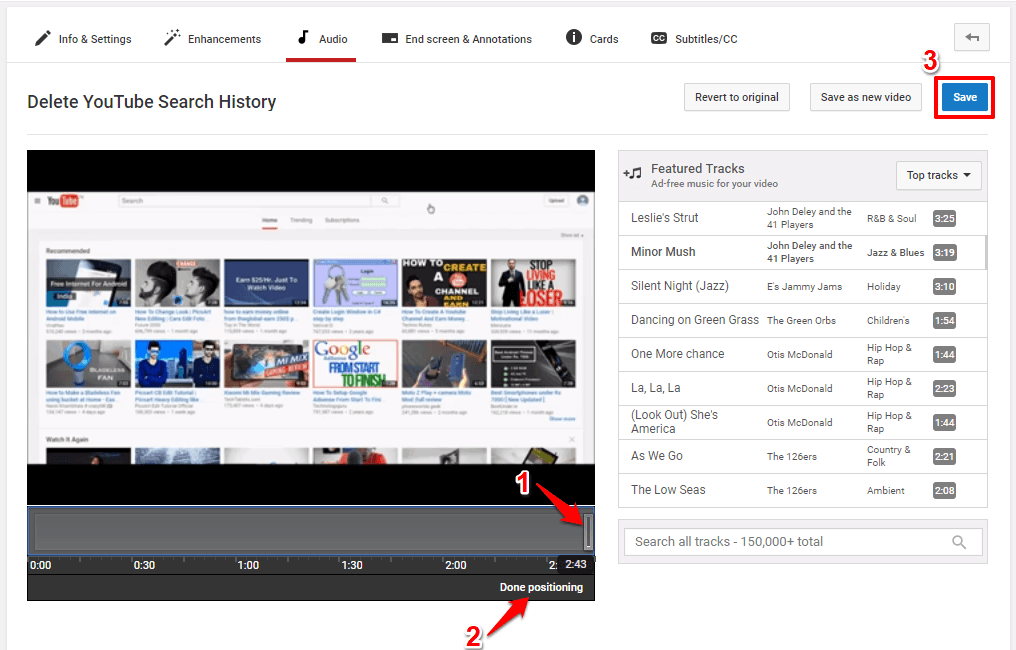 how to remove music from youtube video
