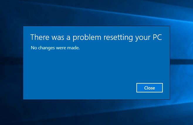 windows 10 resetting this pc stuck at 94