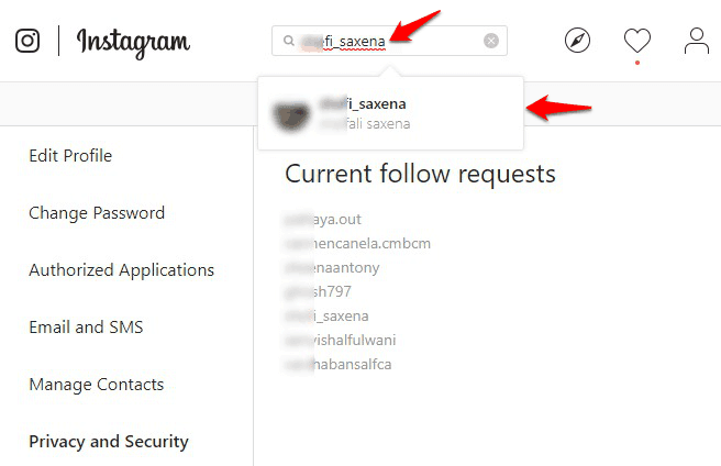 how to cancel a follow request on instagram