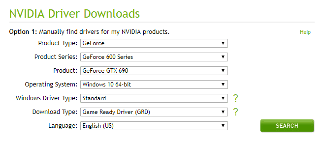 nvidia control panel windows 10 missing settings