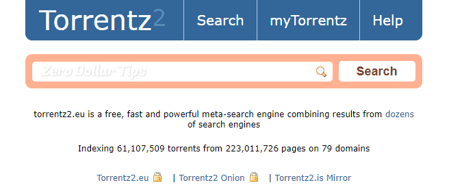 torrentz2 search engine