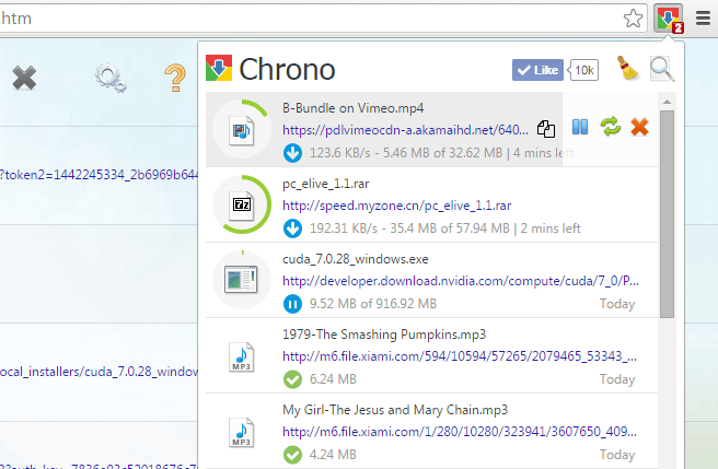 google chrome download manager