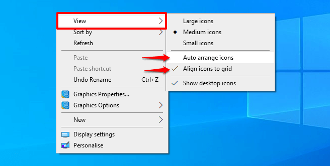 how to move desktop icons to right side of screen