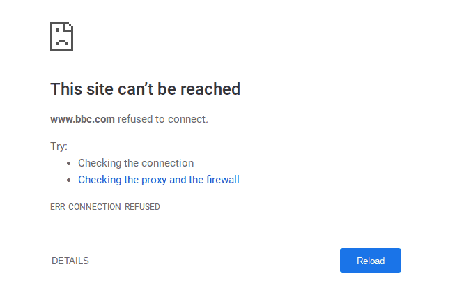 this site cannot be reached chrome fix