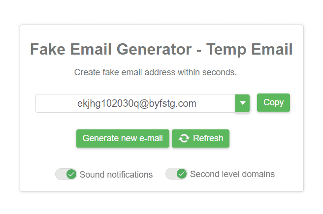 random email generator for account