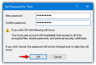 forgot password factory reset windows 10
