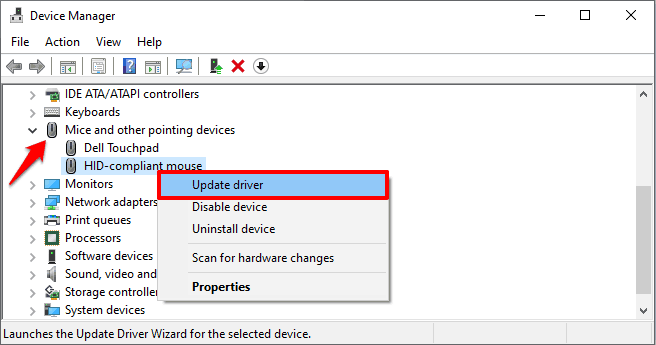 how to fix mouse cursor not moving in windows 10