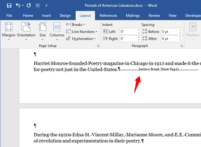how to make one page landscape in microsoft word