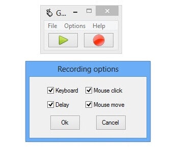 program to record mouse movements and clicks