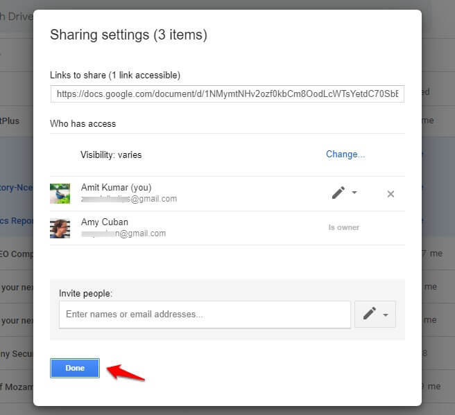transfer google drive files from one account to another