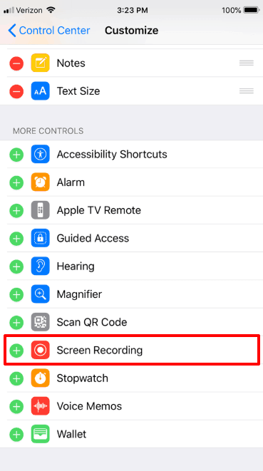 how do you screen record on iphone xr