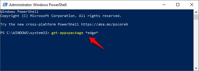 how to delete microsoft edge using command prompt