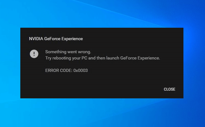 geforce experience try restarting