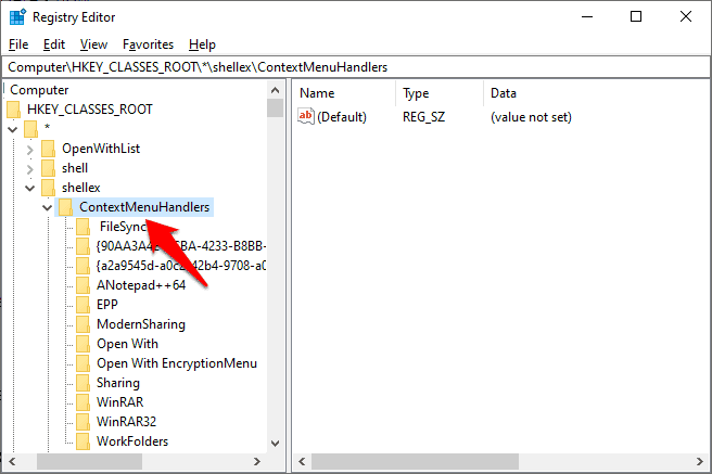 remove items from right click menu