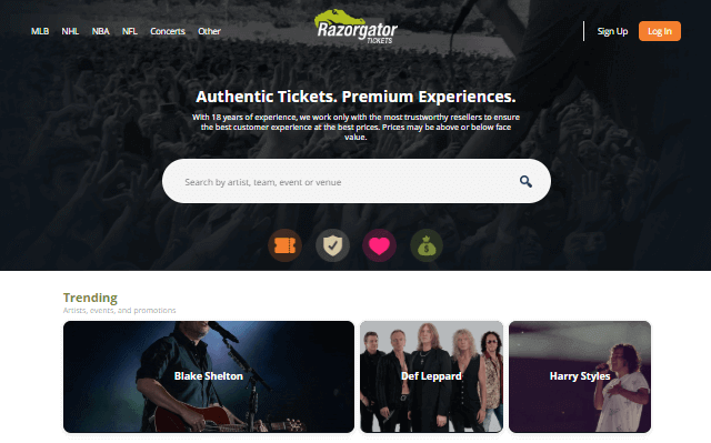 concert ticket resale website